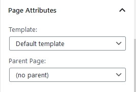 Page Attributes Photo of How to add an template in WordPress Theme