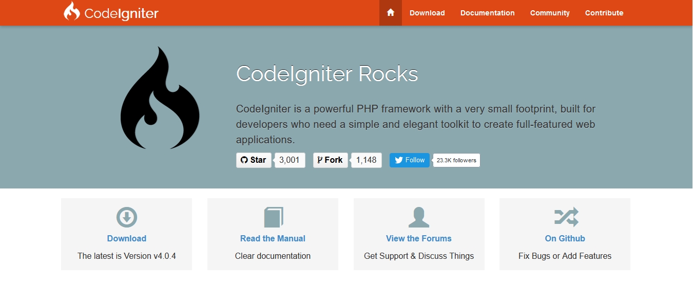 Popular PHP Framework CodeIgniter