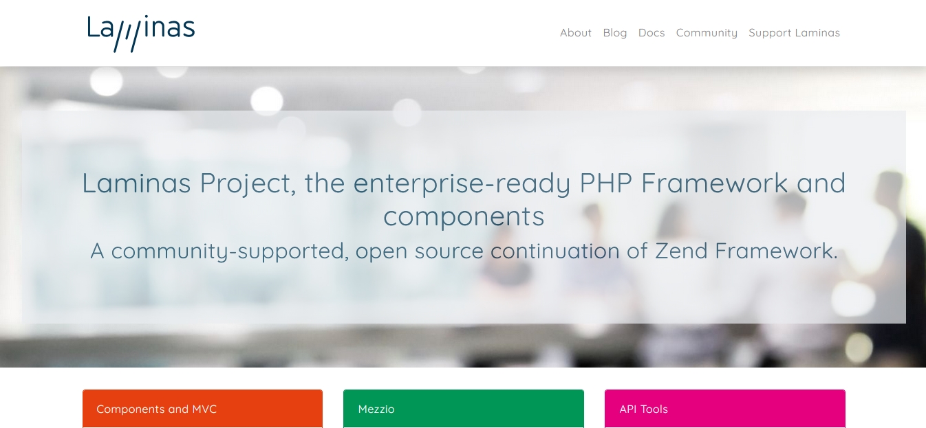 popular PHP framework laminas